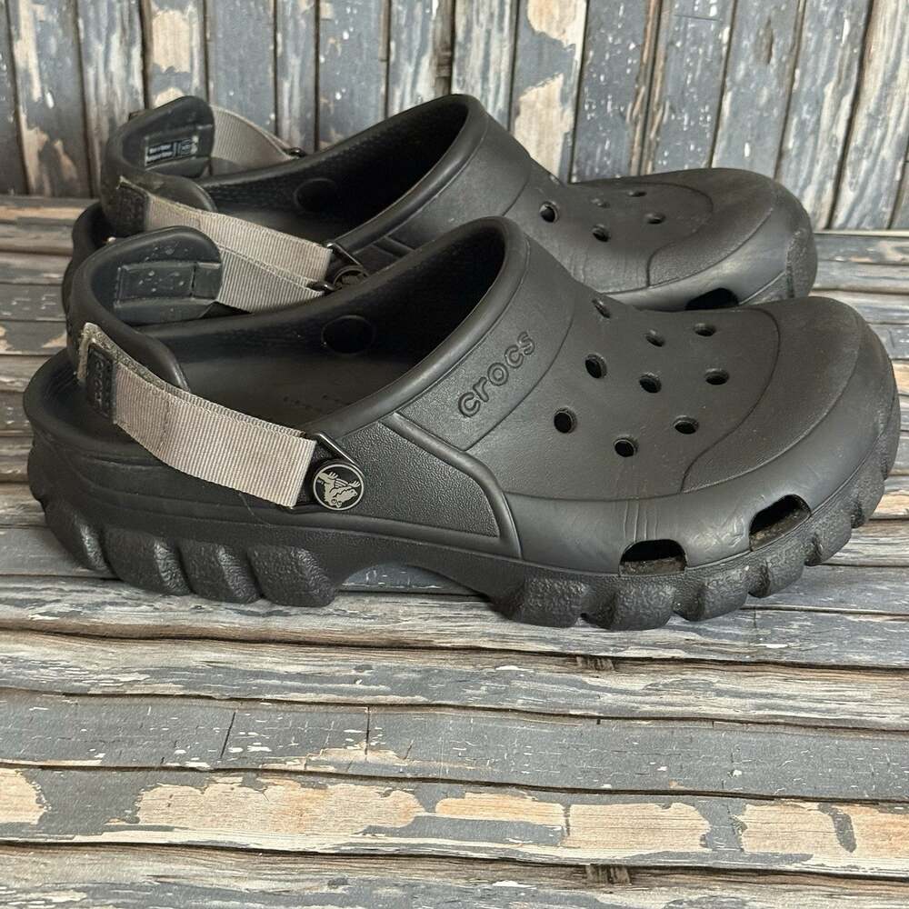 CROCS Off Road Sport Clog Black All Terain Slip On Slingback - US M7 W9